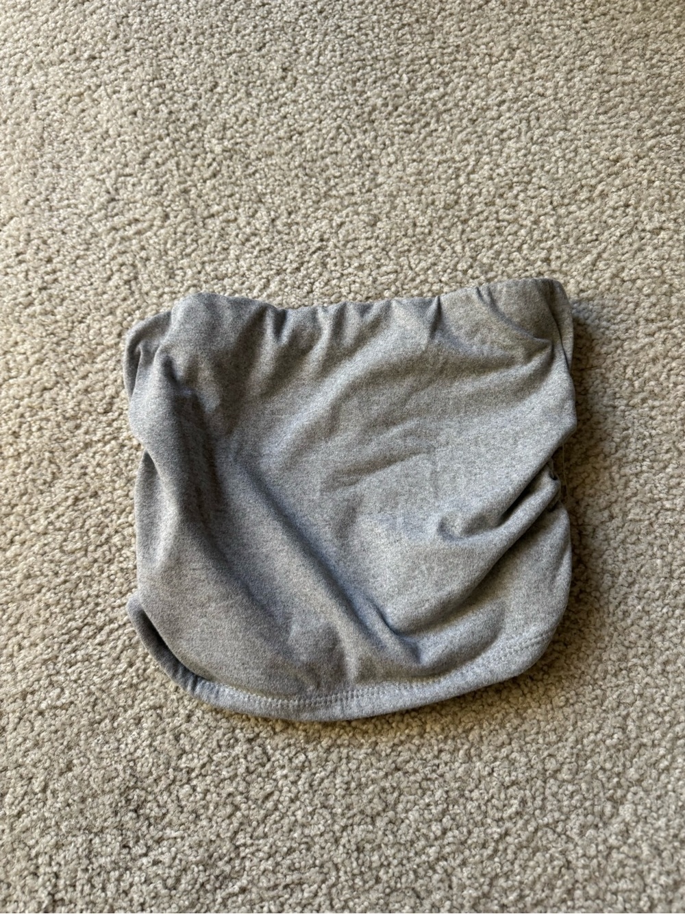 Women’s Gray Strapless Crop Top - Soft Stretch Knit